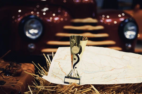 Vítězné auto — Stock fotografie