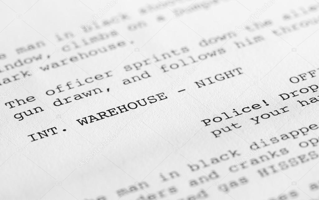 Screenplay close-up 2 (generic film text written by photographer