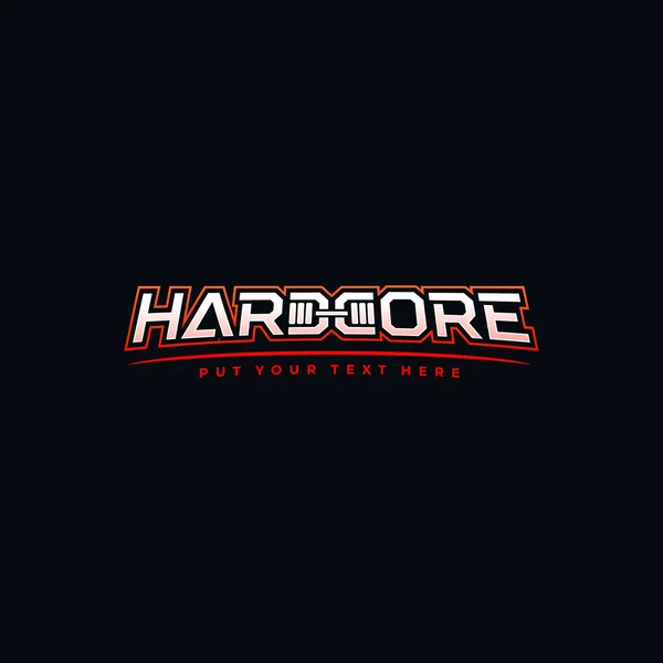 Hardcore logó. Modern logotípus tornateremhez vagy fitneszhez — Stock Vector