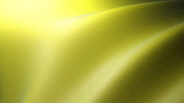 Fondo Superficie Ondulante Amarillo Abstracto Ilustración Representación — Foto de Stock