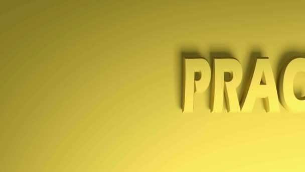 Das Schreiben Practice Gelben Buchstaben Weitergabe Auf Gelbem Hintergrund Von — Stockvideo