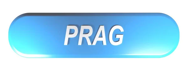 Prag Μπλε Στρογγυλεμένο Ορθογώνιο Μπουτόν Απεικόνιση Απόδοση — Φωτογραφία Αρχείου