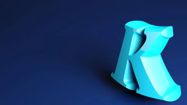 Blue Background Letter Rendering Illustration — Foto Stock