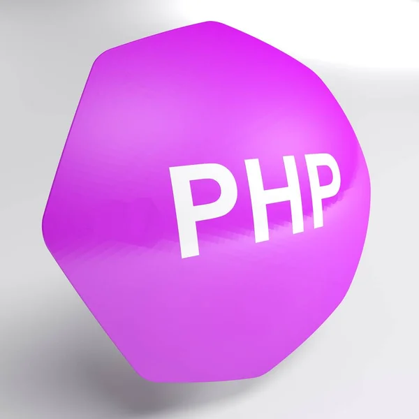 Php Paars Pictogram Geïsoleerd Witte Achtergrond Weergave Illustratie — Stockfoto