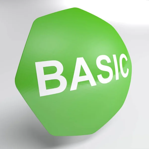 Icono Hexagonal Brillante Verde Basic Aislado Sobre Fondo Blanco Ilustración — Foto de Stock