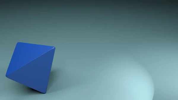 青いピラミッド型の抽象的背景 3Dレンダリングイラスト — ストック写真