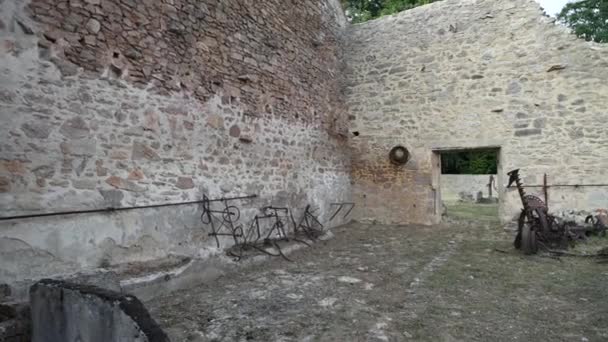 Vernietigde Stad Oradour Sur Glane Tijdens Tweede Wereldoorlog — Stockvideo