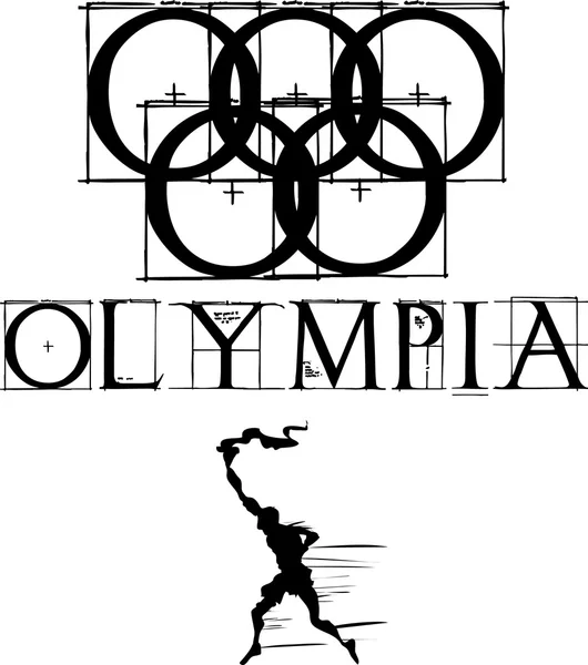 Olympia symbool teken — Stockfoto