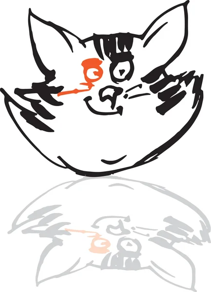 Cat head cartoon drawing — Stock Photo, Image