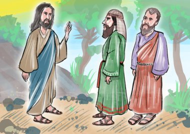 İncil hikayeleri, el çizimleri, İncil sahneleri.