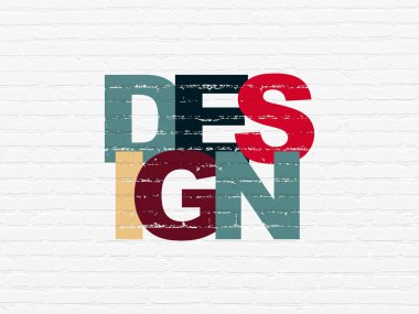 reklam kavramı: tasarım duvar zemin üzerine