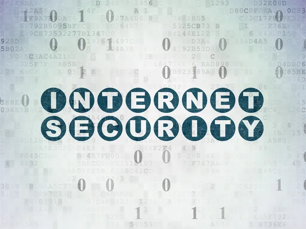 Concept de protection : Internet Security sur fond papier numérique — Photo