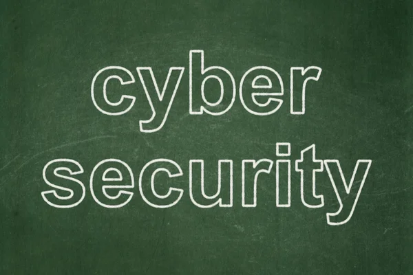 Security concept: Cyber Security on chalkboard background — Stok fotoğraf