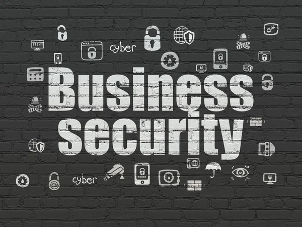 Concept de confidentialité : Business Security sur fond de mur — Photo