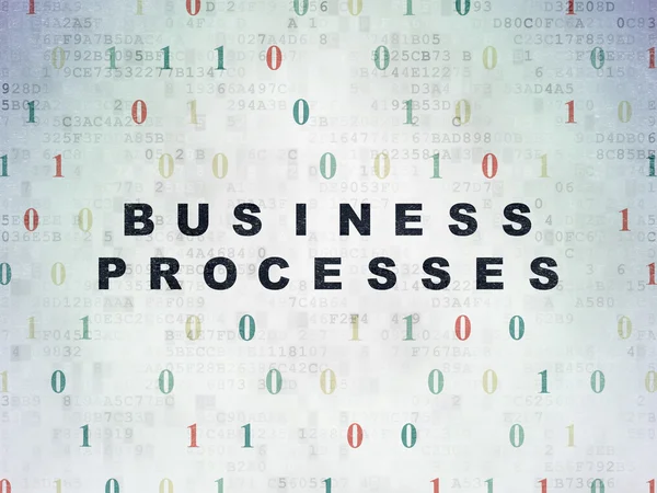 Business concept: Business Processes on Digital Paper background — Zdjęcie stockowe