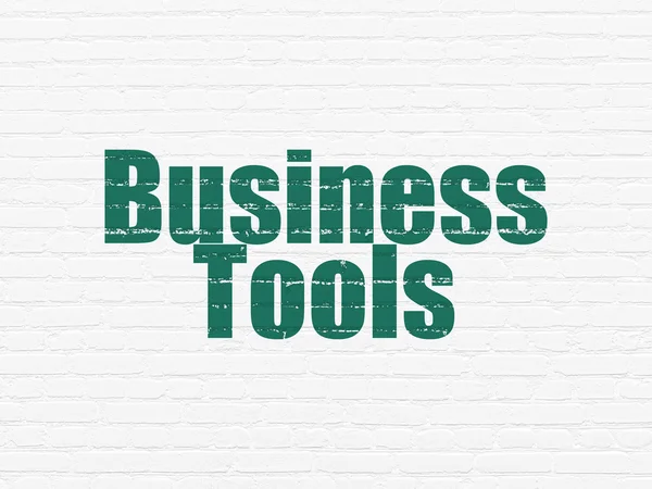 Concetto di business: Business Tools sullo sfondo della parete — Foto Stock