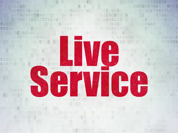 Business concept: Live Service on Digital Paper background — ストック写真