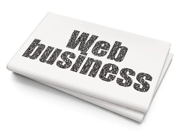 Web development concept: Web Business on Blank Newspaper background — Zdjęcie stockowe