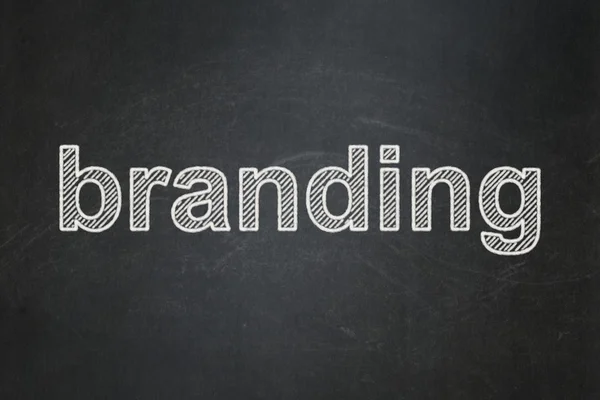 Marketingkonzept: Branding auf Tafelhintergrund — Stockfoto