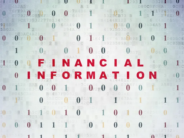 Geschäftskonzept: Finanzinformationen auf digitalem Papier Hintergrund — Stockfoto