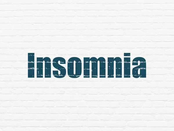Health concept: Insomnia on wall background — Stock Photo, Image