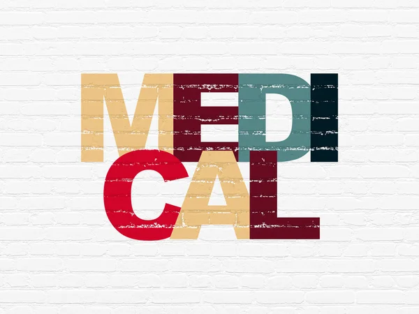 Medicine concept: Medical on wall background — Stock Photo, Image