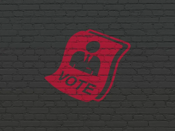 정치 개념: 벽 바탕에 투표 — 스톡 사진