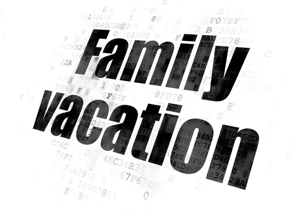 Concepto de vacaciones: Vacaciones en familia sobre fondo digital — Foto de Stock