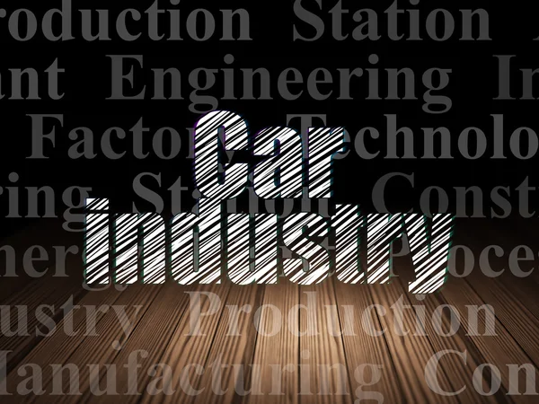 Industry concept: Car Industry in grunge dark room — Stockfoto