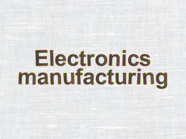 Industry concept: Electronics Manufacturing on fabric texture background — Stockfoto