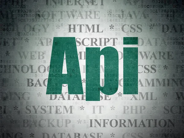 Programming concept: Api on Digital Paper background — Stok fotoğraf