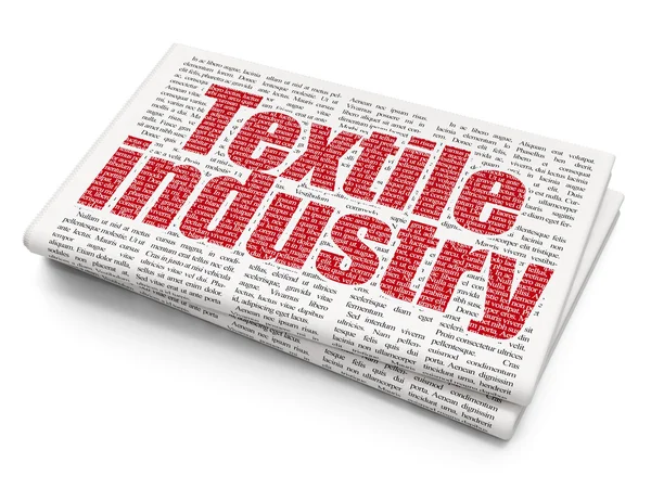 Concepto de industria: Industria textil sobre fondo periodístico — Foto de Stock