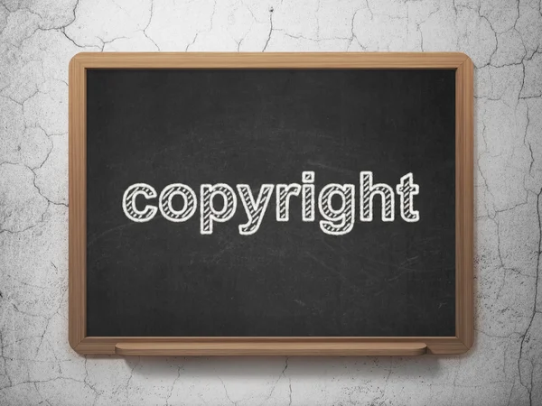 Law concept: Copyright on chalkboard background — Stock Photo, Image