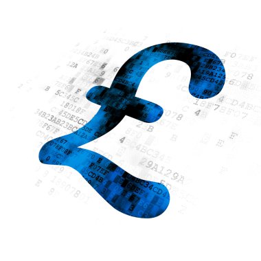 Bankacılık kavramı: Lirası dijital arka plan üzerinde