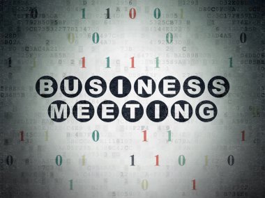 Business concept: Business Meeting on Digital Paper background
