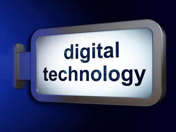 Concepto de información: Tecnología digital en el fondo de la cartelera — Foto de Stock