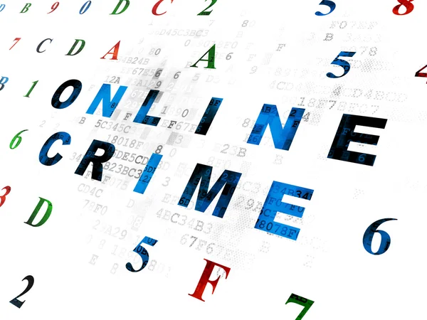 Conceito de privacidade: Crime Online em fundo digital — Fotografia de Stock