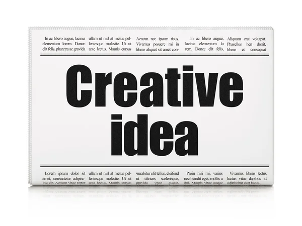 Concepto de negocio: titular del periódico Creative Idea — Foto de Stock