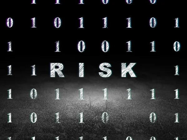 Business concept: Risk in grunge dark room — Stock Photo, Image