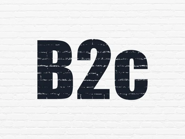 Концепция бизнеса: B2c на фоне стен — стоковое фото