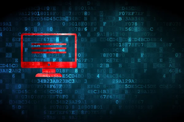Web tasarım konsepti: dijital arka yüzündeki LCD ekran — Stok fotoğraf