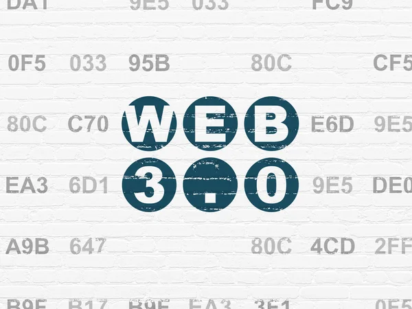 웹 디자인 개념: 벽 배경 웹 3.0 — 스톡 사진