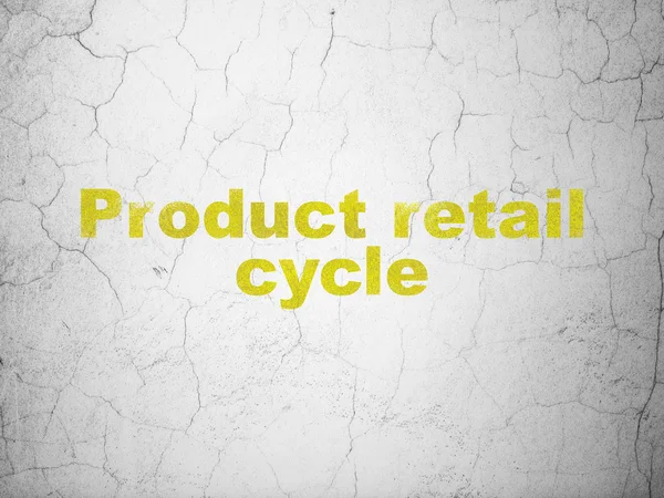 Advertising concept: Product retail Cycle on wall background — Stock Photo, Image