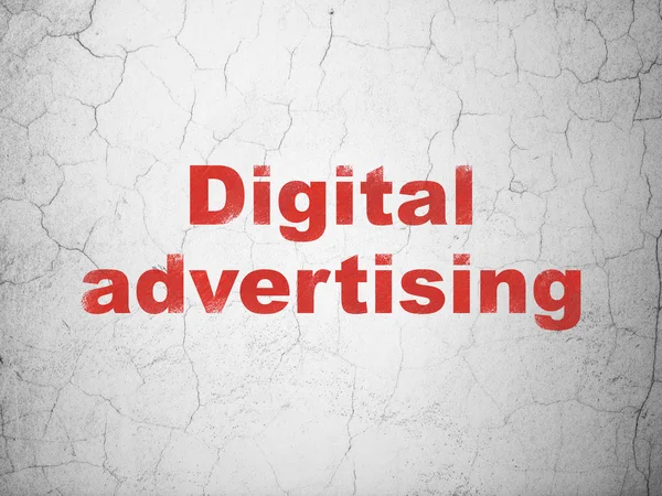 Advertising concept: Digital Advertising on wall background — Stockfoto