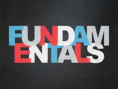 Science concept: Fundamentals on School Board background