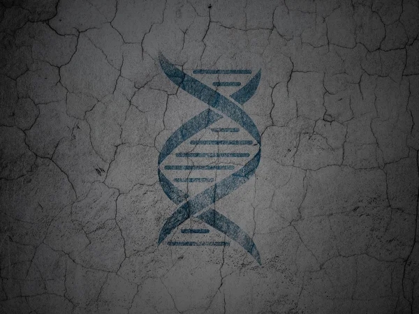 Koncepcja naukowa: DNA na tle ściany grunge — Zdjęcie stockowe