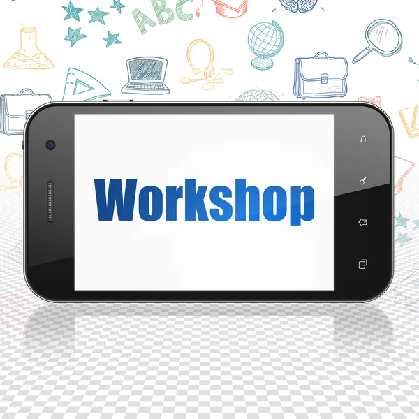 Education concept: Smartphone with Workshop on display — Stock Photo, Image