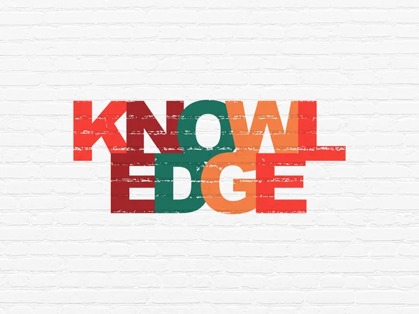 Education concept: Knowledge on wall background — Stock Photo, Image