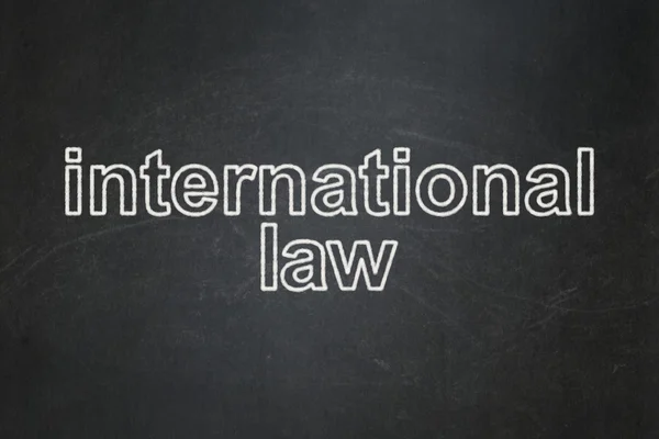 Political concept: International Law on chalkboard background — Stock Photo, Image