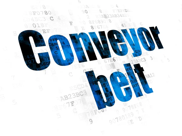 Industry concept: Conveyor Belt on Digital background — Stockfoto